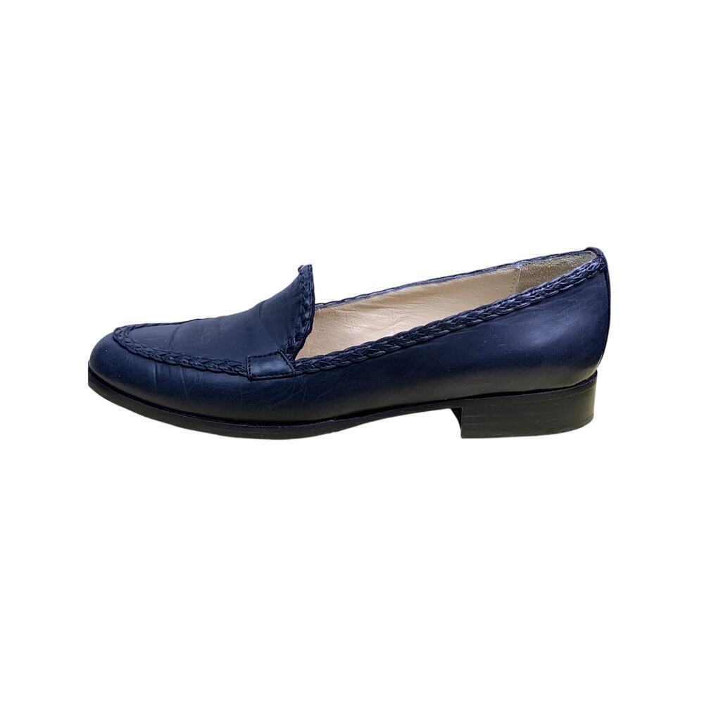 Sesto Meucci Black Italian Leather Loafers Size 7N